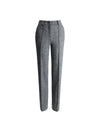 Wool Blend High-Waist Straight-Leg Pants