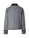Wool Gray Lapel Short Coat