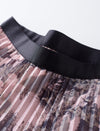 Chiffon Tie Dye Sun Pleated Midi Skirt