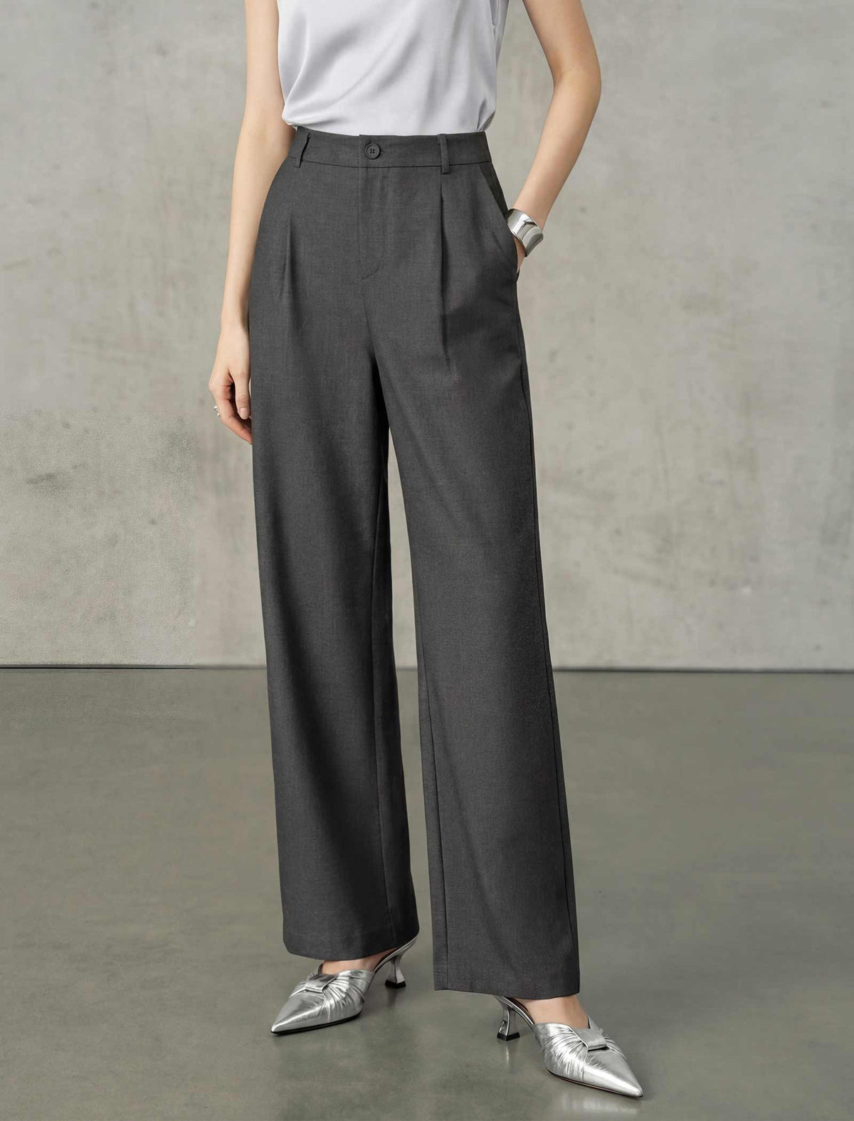 High-Waisted Wide-Leg Pants