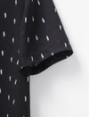 Black And White Polka Dot Short Sleeve Midi Dress
