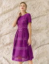 Salerno Soft Lace A-Line Midi Dress
