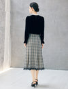 Lace Scalloped Hem Midi Skirt