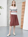 Minimal Pleated A-Line Skirt