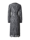 Lace Beaded Neckline Midi Dress