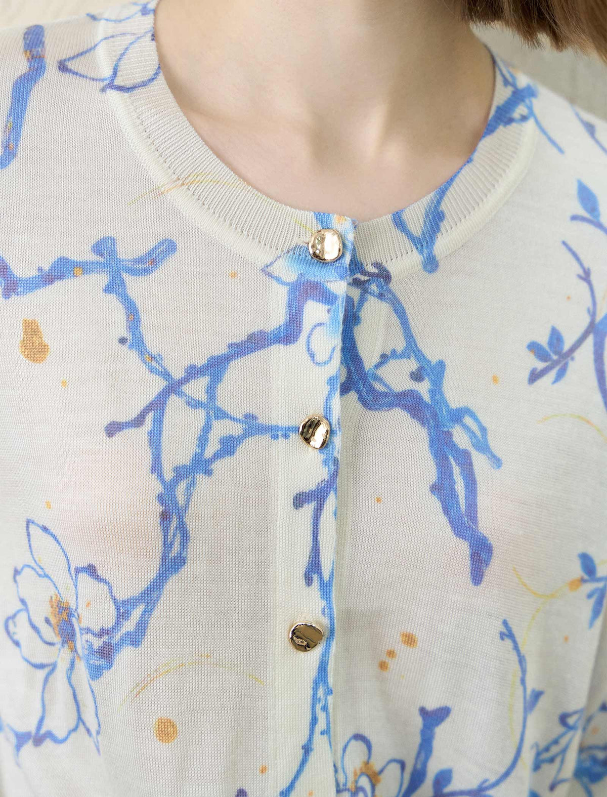 Ink Wash Light Knit Cardigan