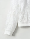 Sheer Floral Lace Zip-Up Sun Jacket