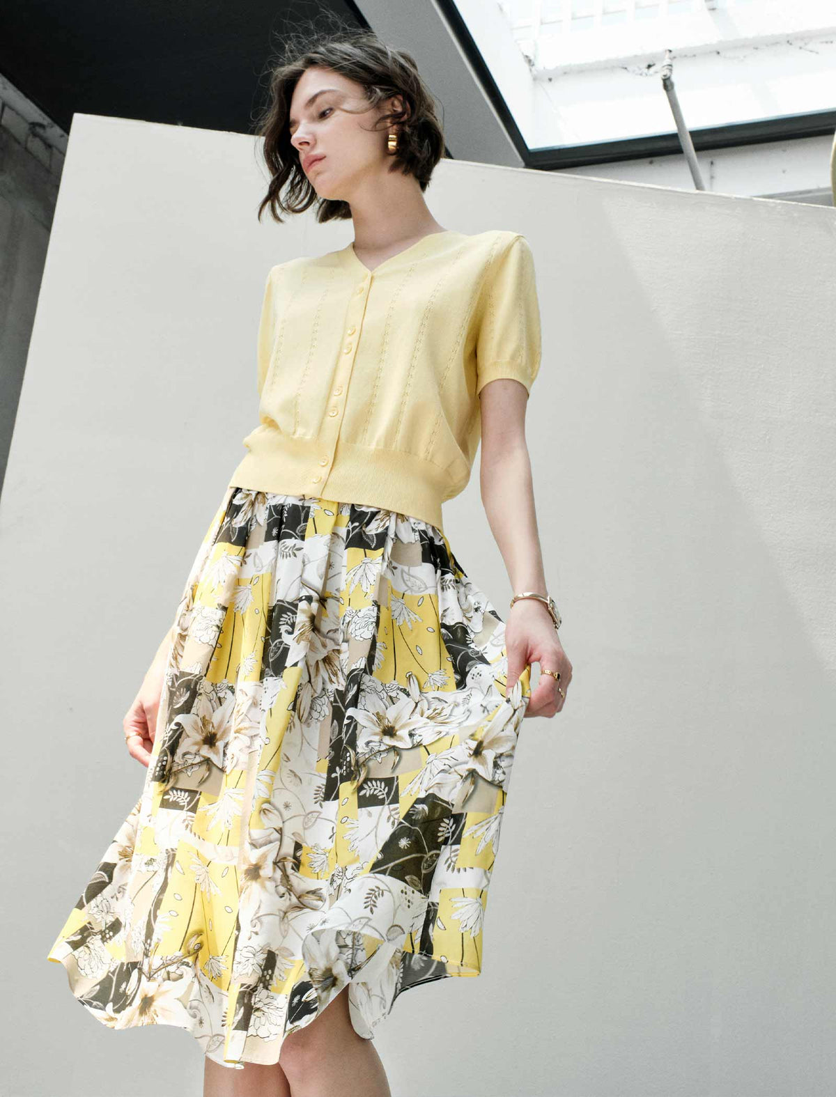 Printed Silk Skirt