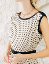 Sleeveless Chiffon Polka Dot Dress