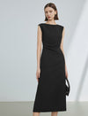 Boat Neck Midi Dress