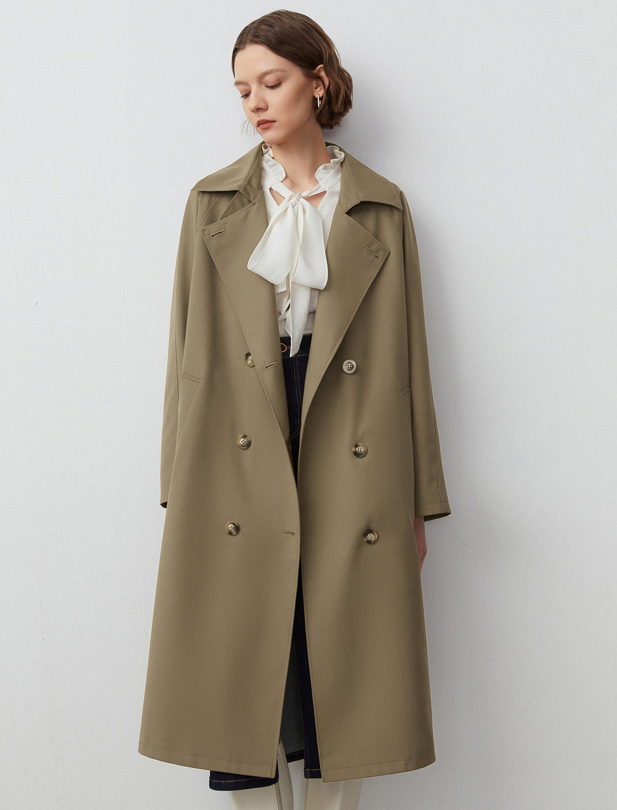 Double-Breasted Relaxed Fit Trench Coat