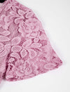 Lilac Floral Lace Midi Dress