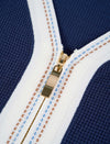 V-Neck Contrast Trim Short Sleeve Knit Cardigan