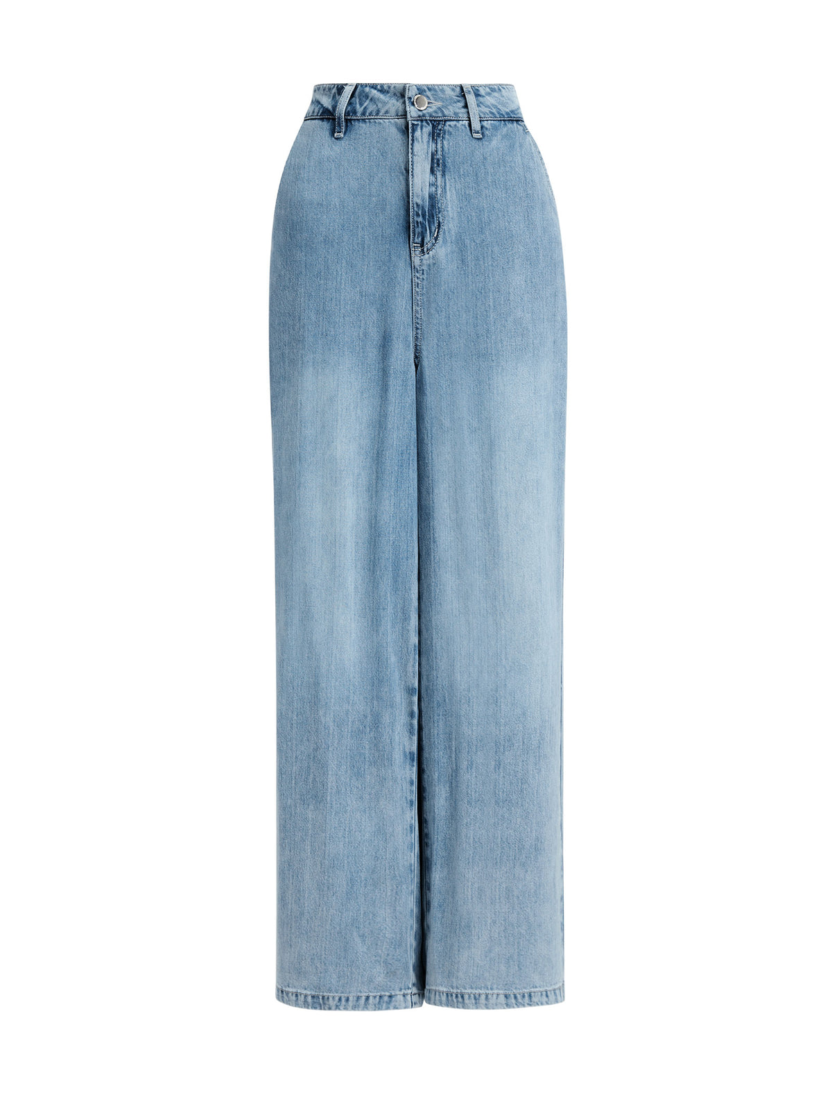 Light Wash Straight-Leg Jeans