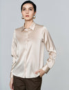 Mulberry Silk Button-Down Shirt