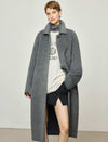 100% Alpaca Classic Collar Wool Longline Coat