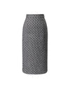 Vintage-Inspired Textured Calf-Length Skirt
