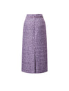 A-Line Mid-Length Textured Midi Skirt
