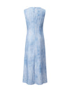 Front Pleat Sleeveless Midi Dress