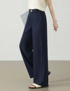 High Waisted Navy Wide Leg Pants