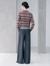 100% Wool Fair Isle Patterned Knit Cardigan