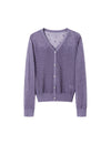 Pointelle Knit Button-Front Cardigan