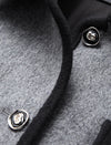 Wool Gray Lapel Short Coat