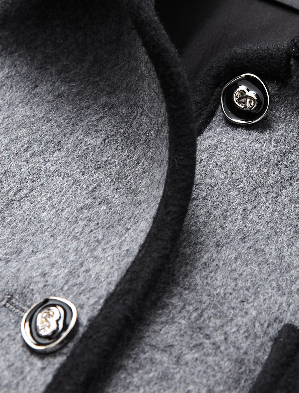 Wool Gray Lapel Short Coat