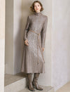 All-Over Sequin Turtleneck Midi Dress