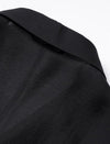 Tencel Blend Asymmetric Wrap Cinched Waist Blazer