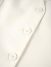 Clean Tailored Cream White V-Neck Button Front Vest