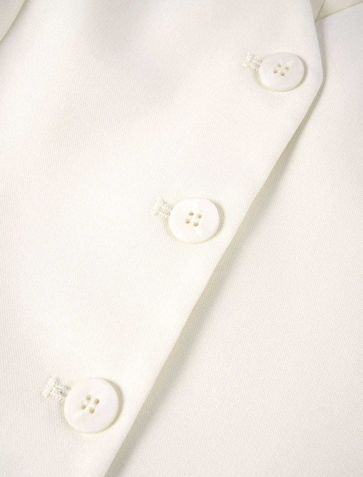 Clean Tailored Cream White V-Neck Button Front Vest