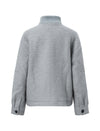 Teddy Fleece Wool-Blend High-Neck Zip Jacket