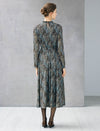 Paisley Turtleneck Long Sleeve Dress