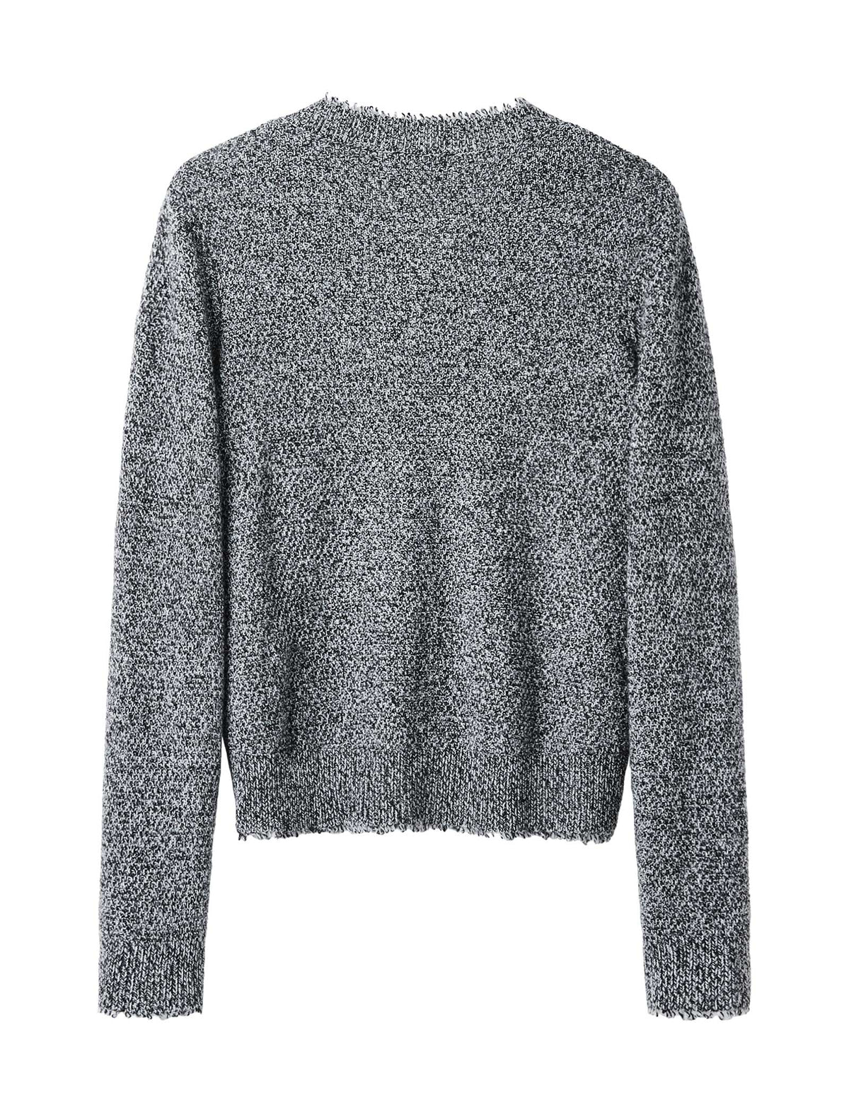 Wool Blend Vintage Round Neck Knit Cardigan