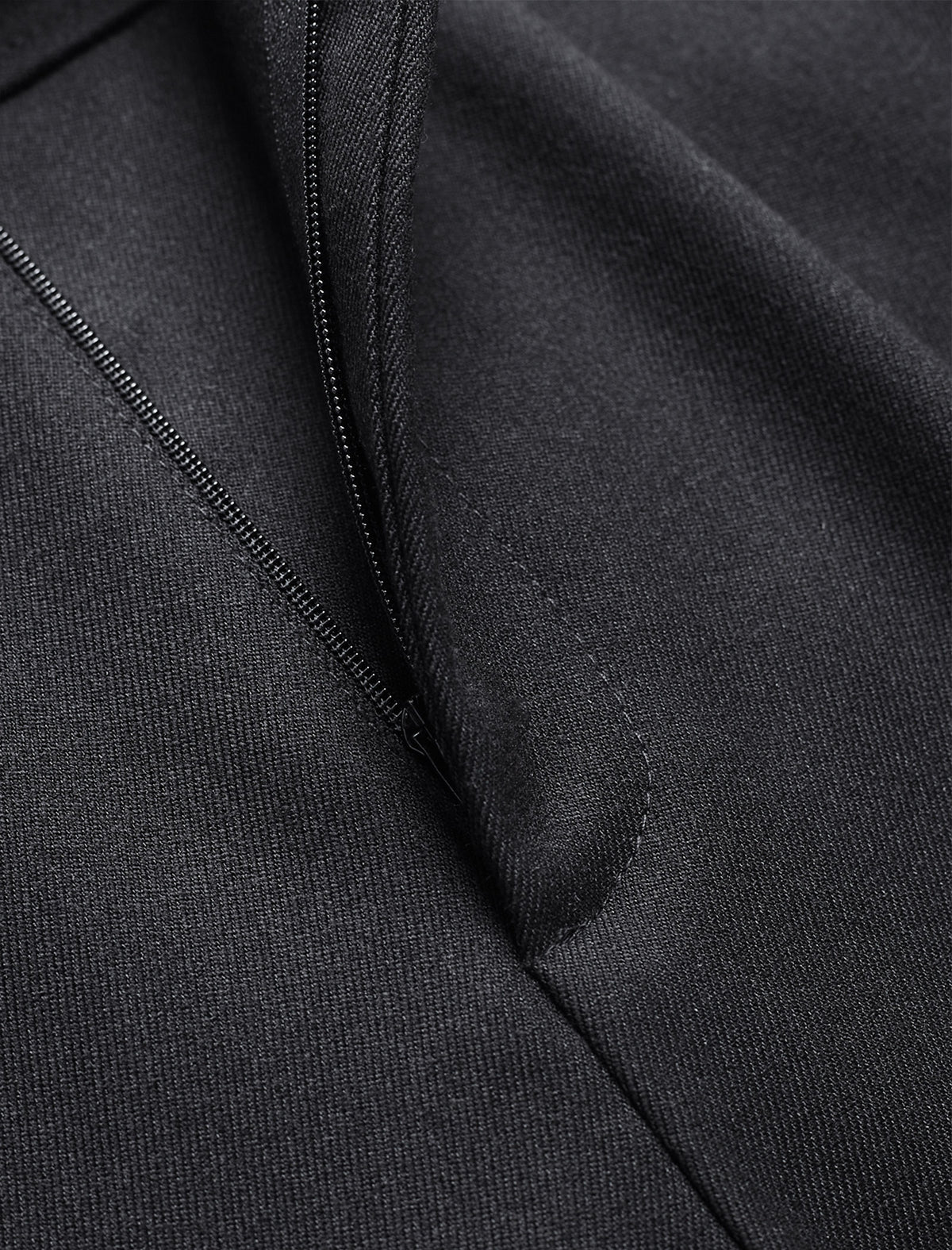 Black High-Waisted Tapered Pants