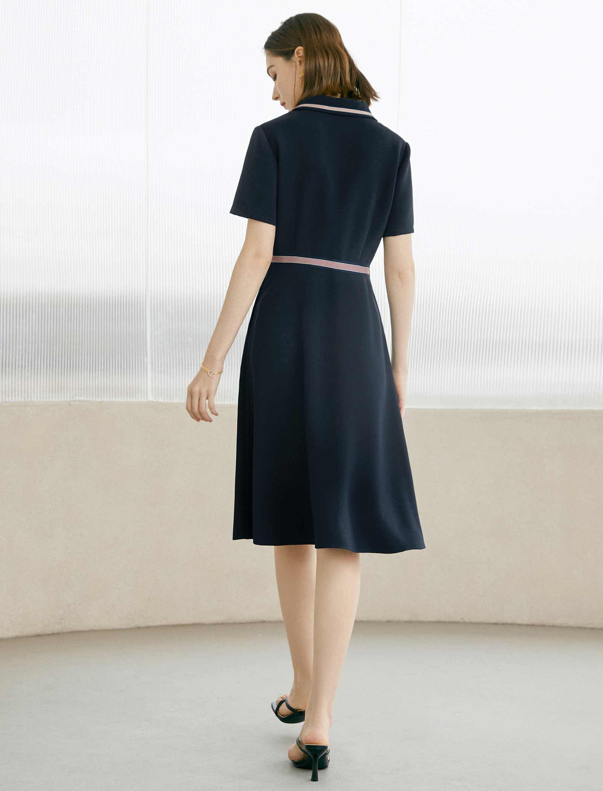 Zip-Up Shirt Dress