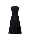 Beaded Round Neck Sleeveless Midi Dress