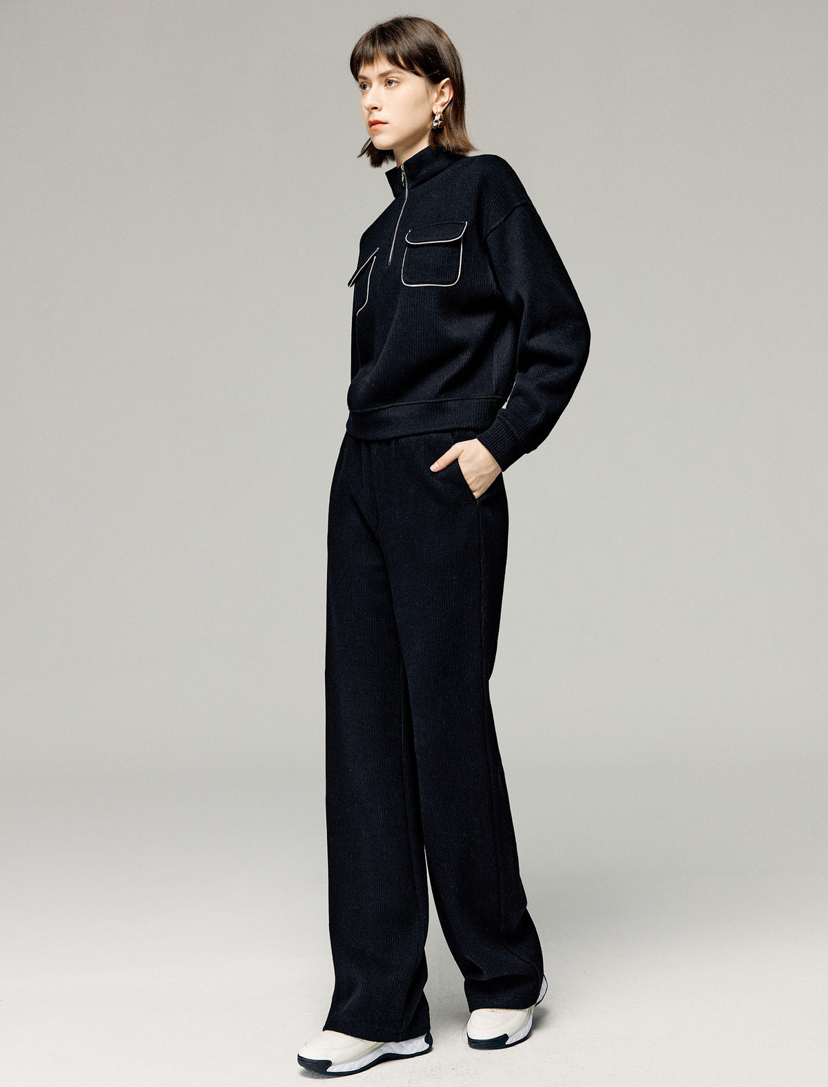 Classic Knit Wide-Leg Pants