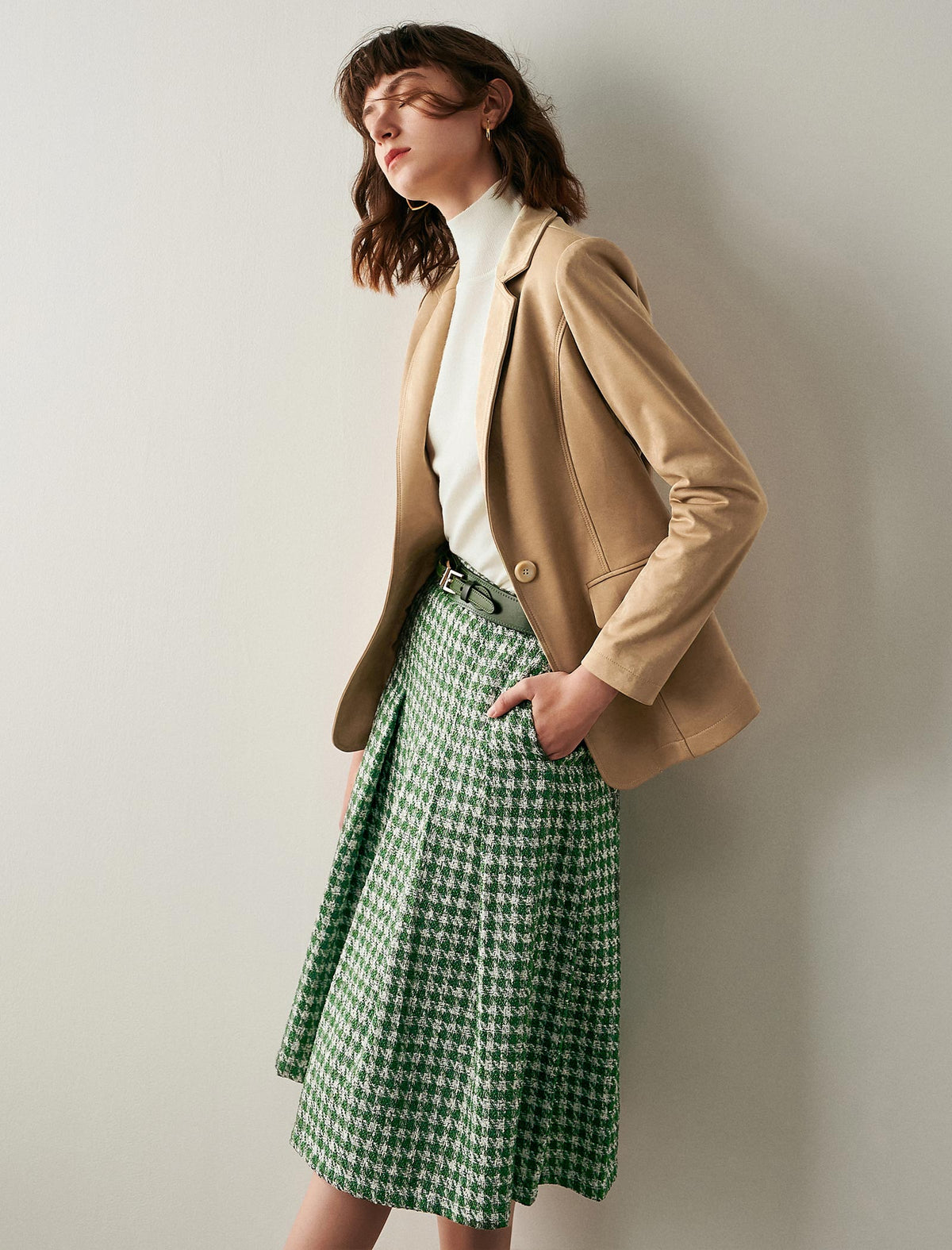 Classic Refined Button-Front Blazer