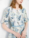 Vintage Floral Silk Dress