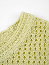Crochet Short Sleeve Knit Top