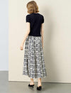 Tailored Open-Collar Knit Top
