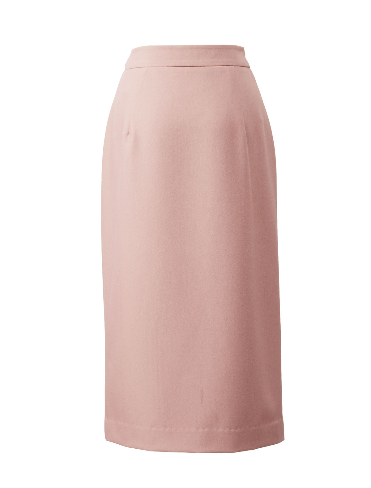 Dusty Pink High-Waisted Pencil Midi Skirt