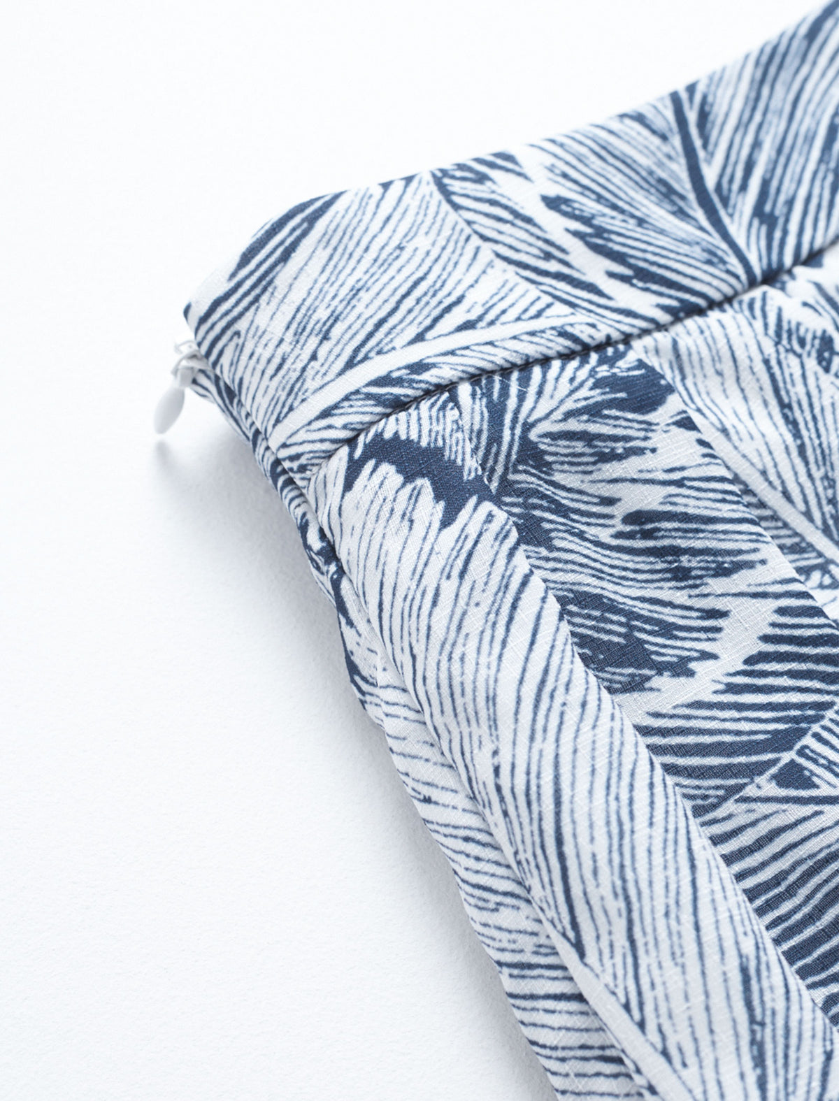 Leaf Print Pleated Midi Skirt