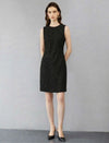 Shimmering Black Defined Waist Slip Mini Gown
