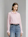 Cashmere Ruffle Detail Button-Down Shirt