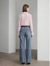 Cashmere Ruffle Detail Button-Down Shirt