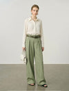 Sage Green Wide-Leg Pants