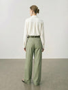 Sage Green Wide-Leg Pants